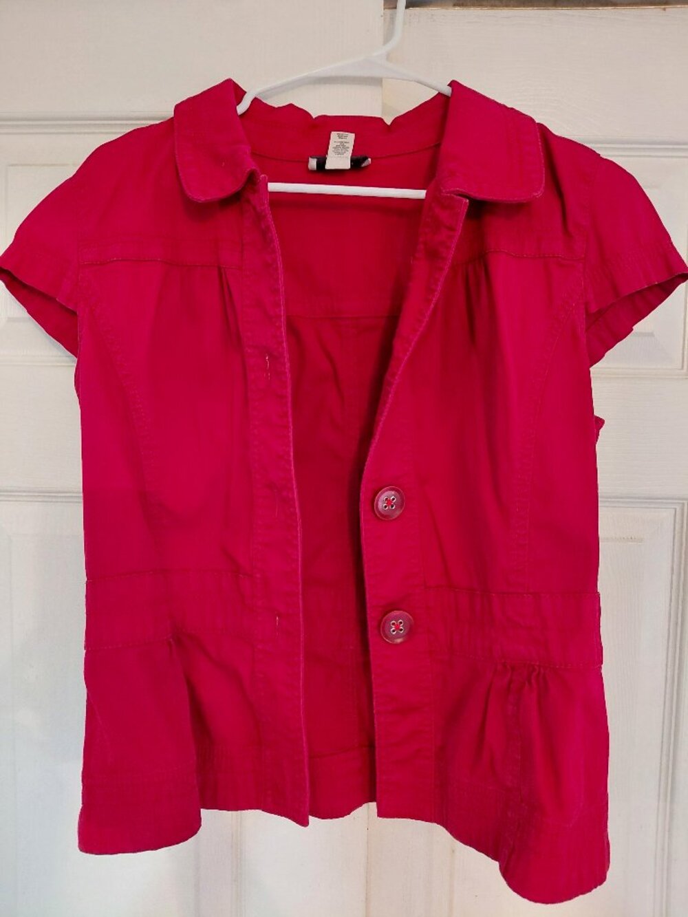 Ann Taylor Loft Red Jean Top Size 10